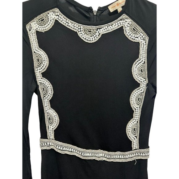 Tory Burch Black Embellished Maci Dress XS Style 41132431 ($495 Retail) FLAW - Picture 9 of 13